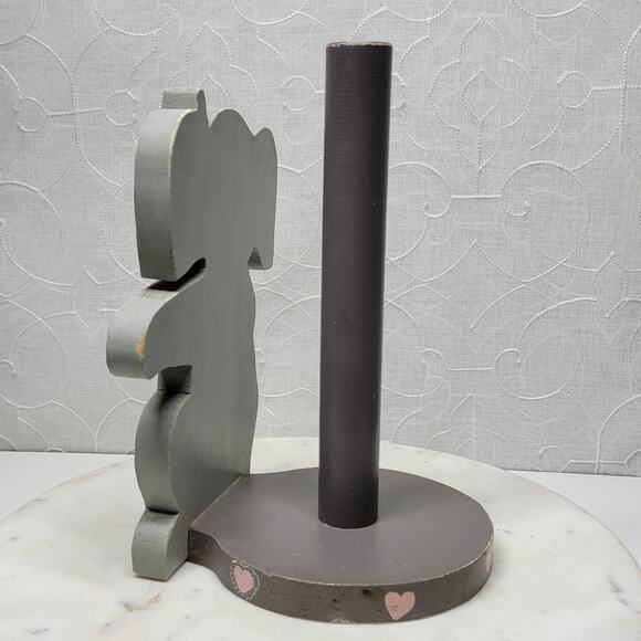 Vintage Moore's Craft Anthropomorphic Elephant Standing Paper Towel Holder Wood - Picture 4 of 16